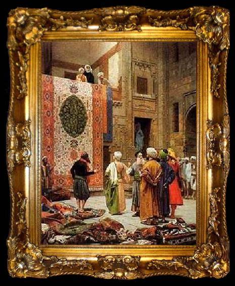 framed  unknow artist Arab or Arabic people and life. Orientalism oil paintings  345, ta009-2